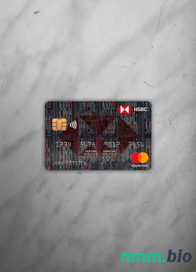 Hong Kong HSBC bank wygląd zdjęcia mastercard skan PSD + zdjęcie